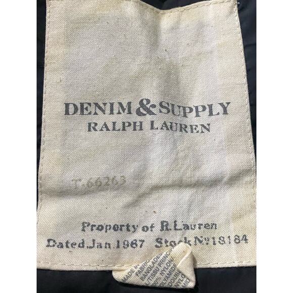 Ralph Lauren Denim & Supply Puffer Vest Lace Zip Up Snap Up Black Womens Size XS - Picture 9 of 12